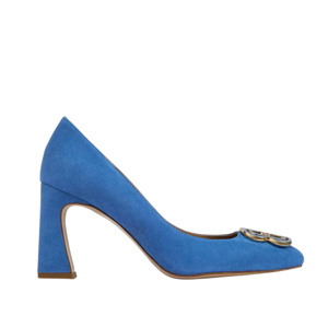L.K. Bennett Truly French Blue Suede Motif Courts